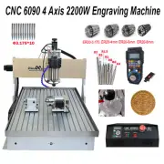 CNC 6090 Router Milling Engraving Machine 4axis 2200W cutting Machine & Sink