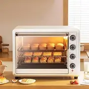 Electric Oven，90 Liter Capacity, Touch Screen Control, 2200W Multifunctional Electric Oven, Adjustable Temp and Timer, Seven Baking Modes, can be Used for Grilling, Baking and Baking etc