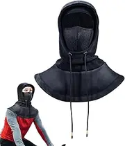 [Generico] Winter Face Cover, Anti-smog Winter Hat, Windproof Winter Hat, Cycling Hats for Cold Season, Windproof Hat with Ear Protection and Neck Warmer for Skiing and, Black, 1