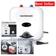 Compact 2.5 Gallon Mini Tank Electric Water Heater with Knob Temperature Control