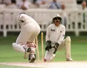 Benson and Hedges Super Cup Final 1999 ANTHONY McGRATH is run- Old Cricket Photo