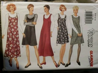 Butterick Pattern 3725 A-Line Pullover Jumper Top Back Zip Women SZ 6 - 12-UC
