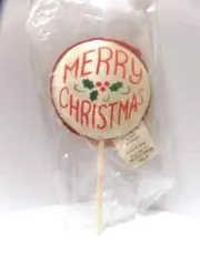 Hallmark Swirly Lollipop Fabric Christmas Ornament 1985 NOS Unopened Package