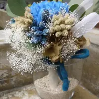 在飛比找momo購物網優惠-【Santa Ana】藍繡球捧花(純手工乾燥花製作的捧花)