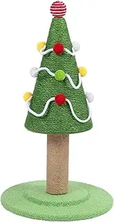 Christmas Tree Cat Scratching Post, 18.5/25.5 Tall Christmas Cat Tree for Indoor Cats with Sisal Rope & Teaser Balls, Interactive Cute Cat Scratcher for Large (Large: 40 X