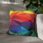 CUSHION COVER PILLOW CASE|GEOMETRIC RAINBOW SHAPES PATTERN 342
