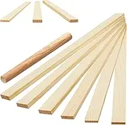 7 Pcs Pottery Teaching Rolling Mud Stick Guide and Wood Rolling Pin Set Include 6 Pcs 15. 8 x 0. 8 Inches Mudboard Guide and Clay Roller Tools for Manual Self Made Clay Gift Decoration