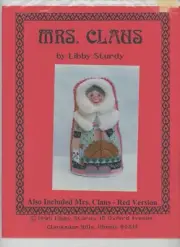 Vintage Libby Sturdy Mrs Santa Claus Needlepoint Line Drawn Canvas & Guide