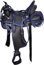 10" Western Horse Saddle Synthetic Cordura Trail Barrel Tack Set Free Shipping
