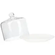 Glass Cake Dome Cupcake Cover Round Stand Dessert Turntable