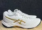Asics Netburner Ballistic FF 3 White Pure Gold Court Shoes Womens Size 11.5 NIB