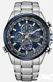 New Citizen Blue Angels Eco-Drive Mens World Chronograph Luxury Watch With Sapphire Crystal