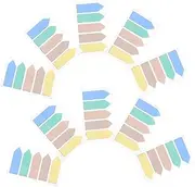 GRADENEVE Reading Highlight Strips 10 Sets of Arrow Label Stickers Sticky Index Tabs Bookmarks Sticky Page Tags Portable Sentence Markers Learning Accessory Rich Colors