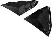2Pcs Car Rear Window Shutter Cover Trim Compatible for Chevrolet Corvette C8 2020-2023 Window Louver Side Vent Trim Car Accessories(Glossy Black)