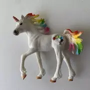 Bayala Rainbow Unicorn Foal 73527 figure Schleich White 3” Rhinestone Horse Shoe