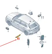 AUDI A3 Sportback 8Y Right Upper Antenna Amplifier 8Y4035225F NEW GENUINE