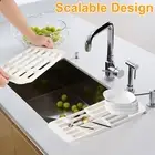 2Pcs Over Sink Dish Drying Rack Space Saving Retractable Sink Drain Rack GosYQ