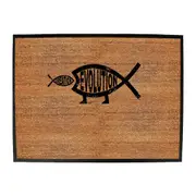 Creation Evolution Fish - Funny Novelty Doormat Man Cave Floor mat