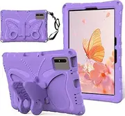 Nexue for Lenovo Tab M11 (TB-330FU/330XU) 11" Case,Butterfly Case with Kickstand/Shoulder Strap,Light EVA Full Boby Drop Protective Rugged Shockproof Case for Girl Kid Gift (Purple)