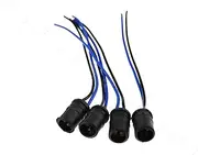 EMSea 4X T10 LED Light Car Connector Extension Socket Holder Bulb Harness Accessories