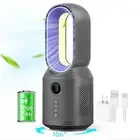 Desk Fan, Portable Bladeless Fan 13 Inch Small Quiet Cooling Office Fan,106° ...