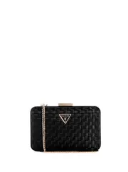 GUESS Women's Black Twiller Minaudiere Clutch Bag