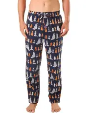 [Mitch Dowd] Sit Dog Cotton Flannel Sleep Pant in Navy