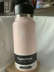 Hydro Flask Dogwood Pink 32 oz Wide Mouth Bottle Flex Straw Cap