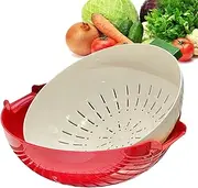 Strainer Bowl,Vegetable Washing Drain Basket Bowl - Colander Drainer Washing Cleaning Tools, Kitchen Accessories for Berry Pasta Veggie Picnic Camping Home Apartment
