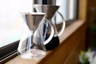 Driver 地中海不銹鋼濾杯組 600ml 咖啡濾杯組 手沖濾杯 不鏽鋼濾杯 造形玻璃壺 玻璃分享壺