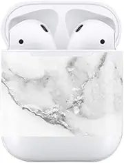 Air Smart Headphones Bluetooth Earphone Marble Pattern Wireless Earphones Charging Box Protective Film Sticker for Apple AirPods 1/2