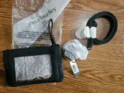Vera Bradley Zip ID Case & Lanyard Moonless Night Black *NWT