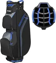 Cart Golf Bag 15 Way Full Length Organizer Divider Golf Club Bags Lightweight Golf Cart Bags for Men Women with Cooler, Rain Cover