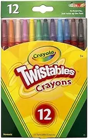 Crayola 12 Pack Twistables Crayons, Twist Up for Fun, Bright Classic Crayola Colours, Back to School Booklist Item, Great for Art and Craft, Classroom and Education, Child Safe and Nontoxic