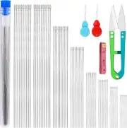 UOOU 85 Pcs Beading Needles Set,8 Sizes Long Straight Beading Thread Bead For