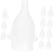 CRILSTYLEO 12pcs Baby Snot Cleaner Toddlers Nose Sucker Nasal Congestion Relief with Nasal Irrigation System and Nose Cleaner Tips