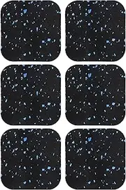 Treadmill Mat Pads,Exercise Equipment Mat,Soundproof Floor Mat,High-Density Rubber Mats for Floor Protection,Shock Absorbing Mat,Colour Dot Fitness Thickening Mat,Black (6)