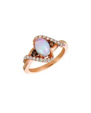 Le Vian Neapolitan Opal 14K Rose Gold 0.98 ct. tw. Diamond & Opal Half-Eternity Ring