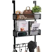 Over The Door Hooks Organizer - Extra Long Door Hanger with 9 Coat Hooks & 2 ...
