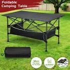 Folding Camping Table Portable Picnic Outdoor Foldable Aluminium Roll Up BBQ Des