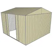 Build-a-Shed 3.0 x 3.0 x 2.3m Gable Double Sliding Side Door Shed - Cream