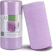Socrates Microfiber Cleaning Cloth Roll – 50 Tear-Away, Ultra-Absorbent, Reusable, Washable, Quick-Dry Towels in Purple