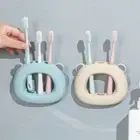 Suction Cup Toothbrush Rack 3 Slots Wall Shelves Hooks Toothbrush Holder