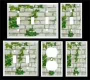 IVY ON A BRICK WALL LIGHT SWITCH COVER PLATE OR OUTLET COVER