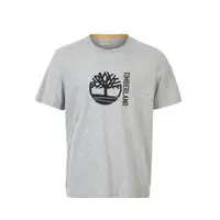 在飛比找森森購物網優惠-Timberland 男款中灰色Logo印花有機棉短袖T恤A
