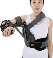 Shoulder Orthosis Immobilizer Shoulder Abduction Fixation Brace The Angle Length Can Be Adjusted Ergonomic Design Triangular Solid Support for Postoperative Fixation Of The Joint (Size : Left hand)