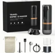 Domary Portable Espresso Machine 9 Bar Pressure Rechargeable 2 in 1 Small Tra...