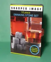 10 pieces drinking stone set by Sharper Image ice cube replacement Whiskey