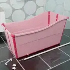 Flexible Bath Portable Foldable Baby Bathtub Standing Bath With Bath Stool