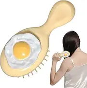 jopiuieo Air Cushion Comb - Massage Comb with Poached Egg Design,Cute Cartoon Scalp Brush, Portable Air Comb for Adults and Kids
